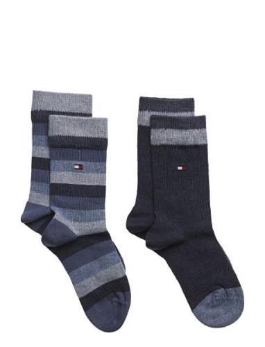 Tommy Hilfiger Th Kids Basic Stripe Sock 2P Blå