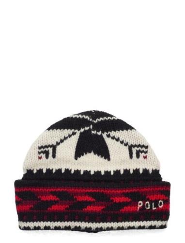 Wool Blend-Snowflake Hat Accessories Headwear Beanies Black Polo Ralph...