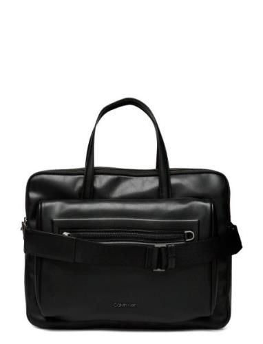 Ck Elevated Pu 2G Laptop Bag Datorväska Väska Black Calvin Klein