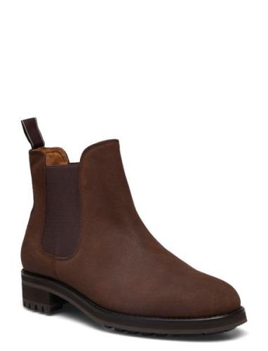 Polo Ralph Lauren Bryson Waxed Suede Chelsea Boot Brun