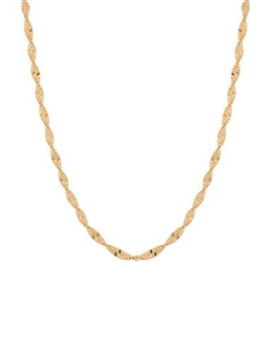 Syster P Herringb Twisted Necklace Guld