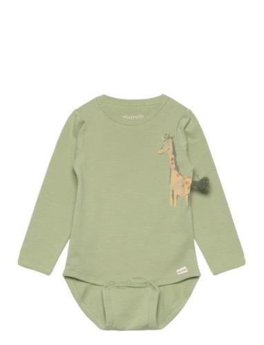 Body Ls Bodies Long-sleeved Green Minymo