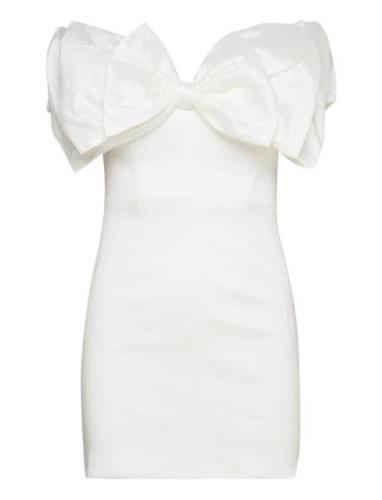 Mini Bow Dress Kort Klänning White Bardot