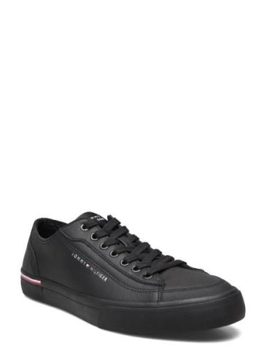 Corporate Vulc Leather Låga Sneakers Black Tommy Hilfiger