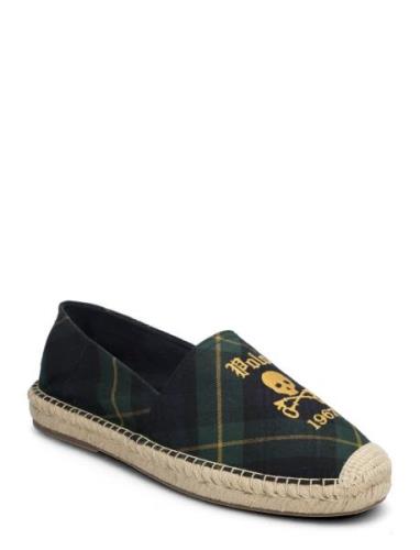 Cevio Plaid Wool Twill Espadrille Espadriller Skor Blue Polo Ralph Lau...