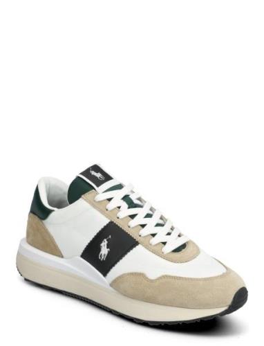 Train 89 Suede-Paneled Sneaker Låga Sneakers White Polo Ralph Lauren