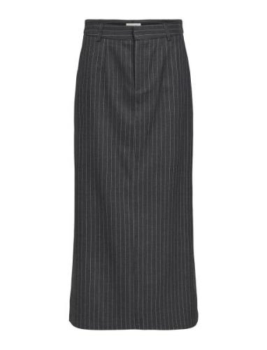 Objadona Hw Ancle Skirt E Wi 23 Lång Kjol Grey Object