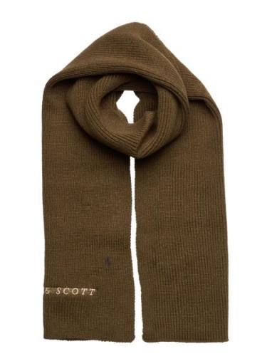 Ribbed Scarf Accessories Scarves Winter Scarves Green Lyle & Scott