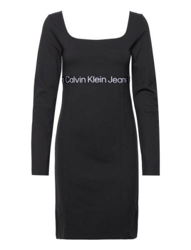 Calvin Klein Jeans Logo Elastic Milano Dress Svart