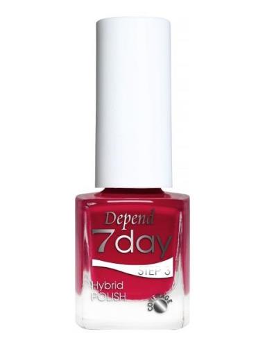 7Day Hybrid Polish 7281 Nagellack Smink Red Depend Cosmetic