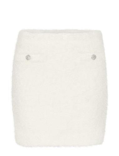 Yalanagz Hw Mini Skirt Kort Kjol Cream Gestuz