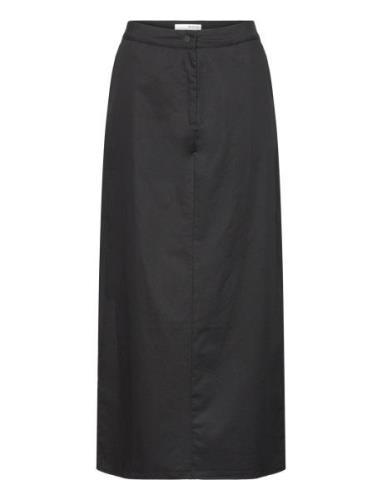 Slfmary Mw Maxi Skirt D2 Lång Kjol Black Selected Femme