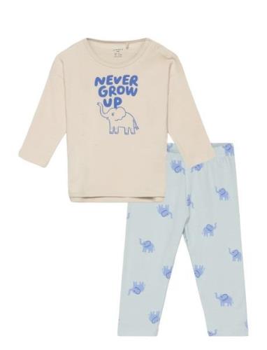 Set Top Leggings Elephant Pyjamas Set Multi/patterned Lindex