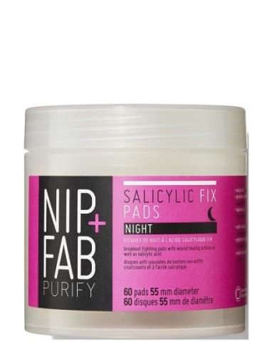 Salicylic Acid Night Pads Rengöringsservetter Ansikte Nude Nip+Fab