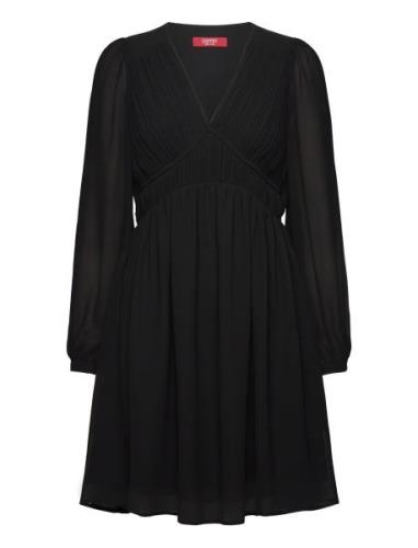 Dresses Light Woven Knälång Klänning Black Esprit Casual