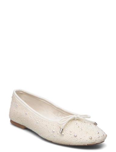 Blossoms-P Ballerina Ballerinaskor Ballerinas Cream Steve Madden