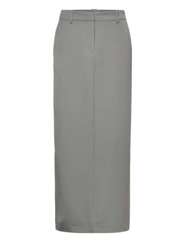 Vmmathilde Mr Tailored Long Skirt D2 Lång Kjol Grey Vero Moda