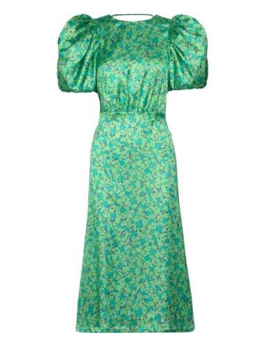 Midi Puff Sleeve Dress Dresses Evening Dresses Green ROTATE Birger Chr...