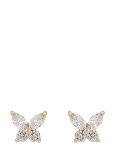 Meya Butterfly Small Ear Accessories Jewellery Earrings Studs Gold SNÖ...