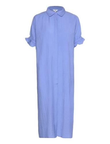 Objcif Tiana Ss Midi Dress E Ss Fair 23 Knälång Klänning Blue Object
