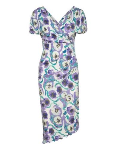 Dvf Havana Dress Knälång Klänning Blue Diane Von Furstenberg