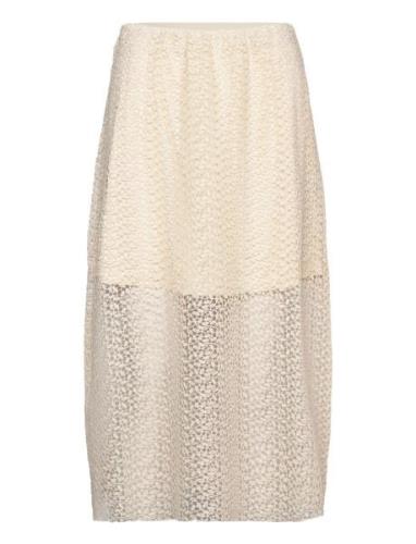 Dionamd Skirt Knälång Kjol Beige Modström