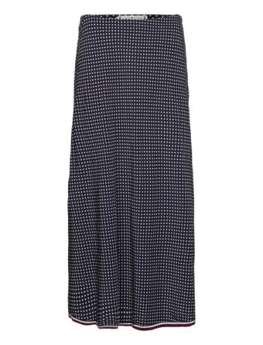 Tommy Hilfiger Polkadot Long Skirt Svart