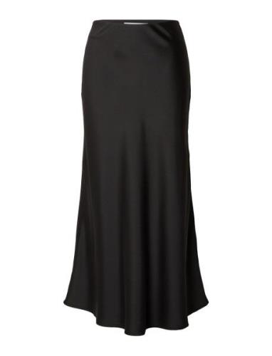 Selected Femme Slflena Hw Midi Skirt Noos Svart