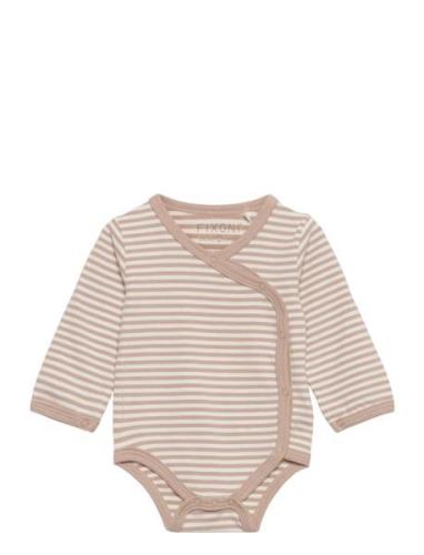 Fixoni Wrap Body Ls Y/D Stripe Beige