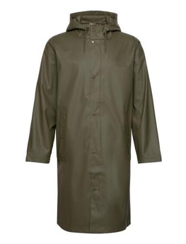 Wings Long Rain Jacket Outerwear Rainwear Rain Coats Khaki Green Treto...