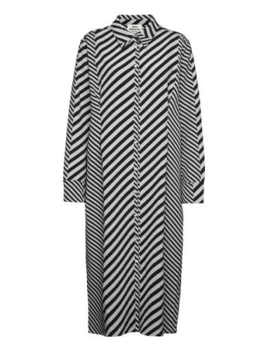 Mix Stripe Lora Dress Knälång Klänning Multi/patterned Mads Nørgaard
