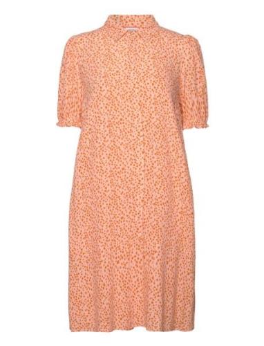 Nulydia Short Dress Knälång Klänning Orange Nümph