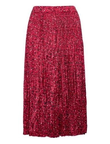 Pleated Printed Maxi Skirt In Recycled Polyester Knälång Kjol Multi/pa...