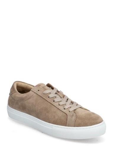 Theodor Suede Sneaker Låga Sneakers Beige Les Deux