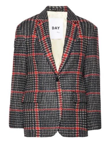 Allen - Wool Check Blazers Single Breasted Blazers Multi/patterned Day...