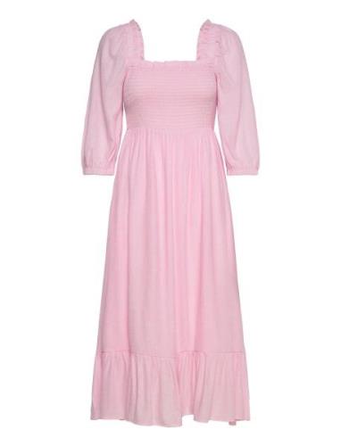 Dencelkb Dress Knälång Klänning Pink Karen By Simonsen