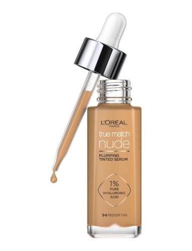 L'oreal Paris True Match Nude Plumping Tinted Serum 5-6 Medium Tan 30 ...