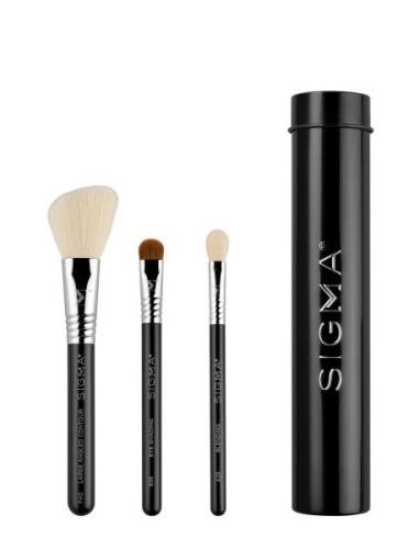 Essential Trio Brush Set - Black Makeup-penslar Smink Multi/patterned ...