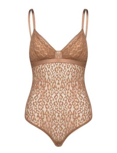 Jeanette Bodystocking Bodies Slip Brown Underprotection