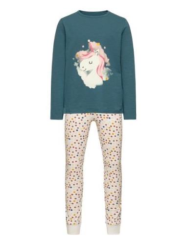 Nkfnightset Real Unicorn Noos Pyjamas Set Blue Name It