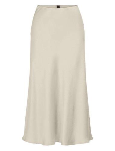 YAS Yaspastella Hw Midi Skirt - Noos Beige