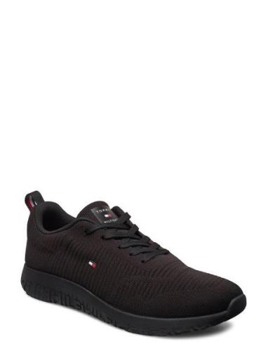 Corporate Knit Rib Runner Låga Sneakers Black Tommy Hilfiger