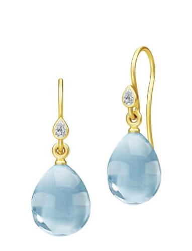 Prima Ballerina Earrings - Gold/Ocean Örhänge Smycken Blue Julie Sandl...