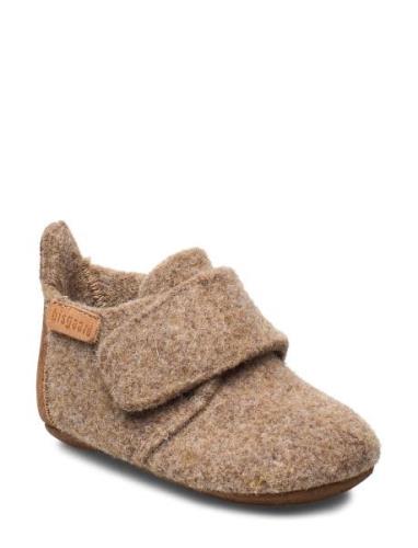 Bisgaard Baby Wool Slippers Inneskor Beige Bisgaard