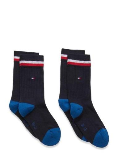 Tommy Hilfiger Th Kids Iconic Sports Sock 2P Blå