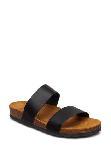 Biabetricia Twin Strap Platta Sandaler Black Bianco