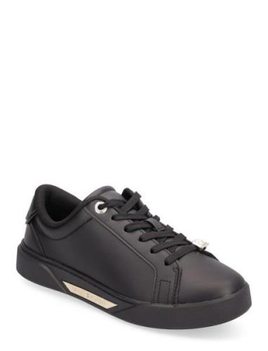 Golden Hw Court Sneaker Låga Sneakers Black Tommy Hilfiger