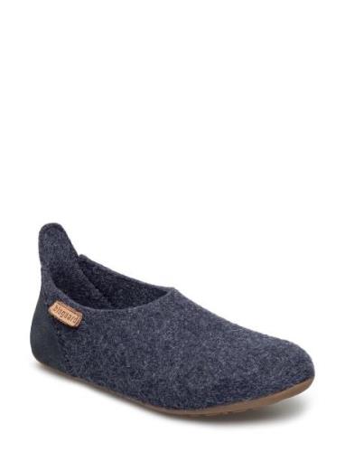 Bisgaard Basic Wool Slippers Inneskor Blue Bisgaard