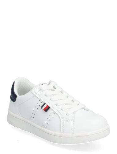 Low Cut Lace-Up Sneaker Låga Sneakers White Tommy Hilfiger