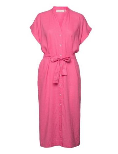 Odetteiw Shirt Dress Knälång Klänning Pink InWear